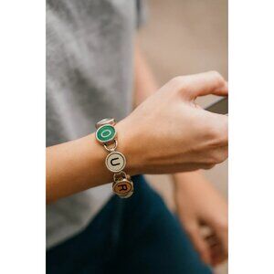 Typewriter Key Bracelet JOURNEY Colorful Upcycled Steam Punk Unique Handmade